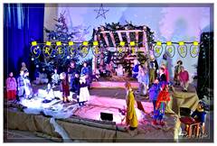 Crèche de Noël 2019 avec les marionnettes des archeleux