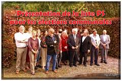 Présentation de la liste PS pour les élections communales d'octobre 2006